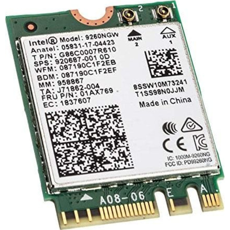 Intel Dual Band WLAN-AC 9260 M.2 (Bulk)