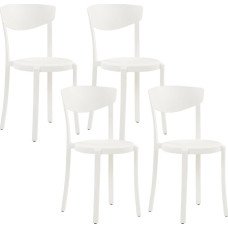 Shumee Zestaw 4 krzeseł do jadalni biały VIESTE