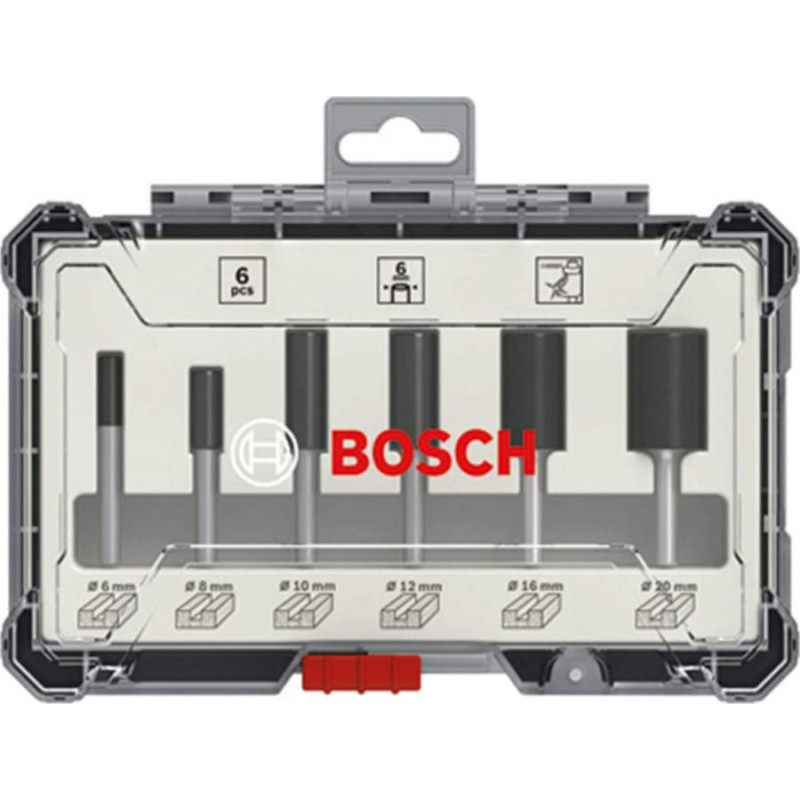 Bosch BOSCH ZESTAW FREZÓW PROSTYCH 6szt. UCHWYT 6mm B2607017465