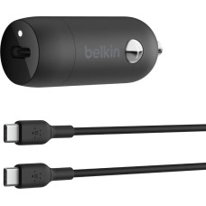 Belkin Ładowarka Belkin Ładowarka samochodowa 30W PD PPS Czarna + Kabel USB-C