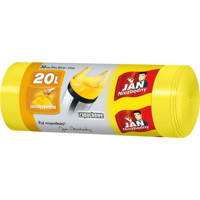 Jan Niezbędny Sarantis Jan Niezbędny Worki na śmieci zapachowe 20L żółte 1op.-30szt