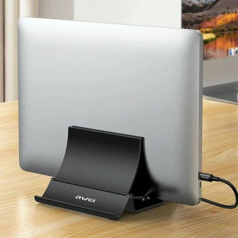 Awei Podstawka pod laptopa Awei Stojak na laptopa grawitacyjny AWEI X32 czarny/black