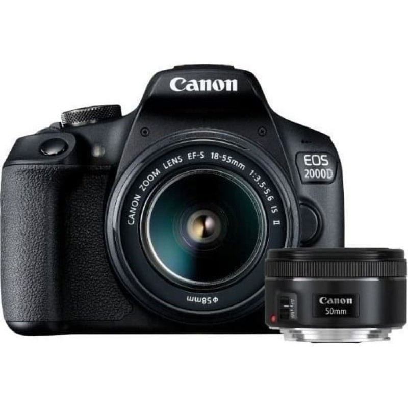 Canon Lustrzanka Canon Canon EOS 2000D zrcadlovka + 18-55 IS + 50 1.8 S (2728C022) - 435256