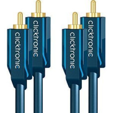 Clicktronic Kabel Clicktronic RCA (Cinch) x2 - RCA (Cinch) x2 1m granatowy (70377)