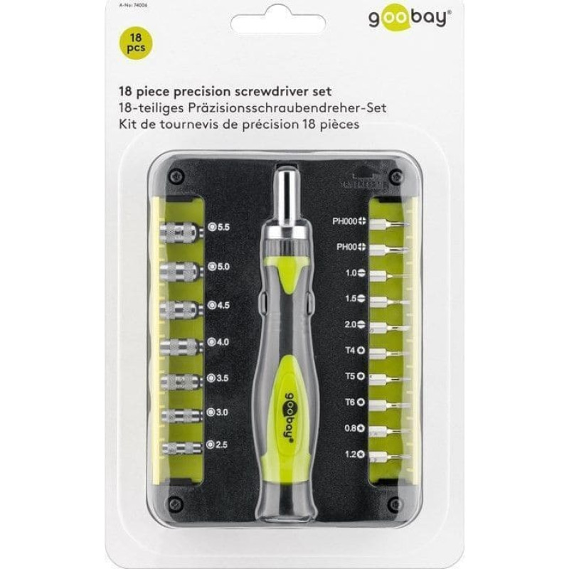 Goobay Zestaw wkrętaków precyzyjnych 18 sztuk (74006)