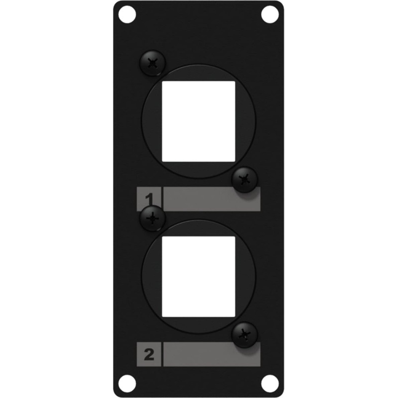 Caymon CAYMON CASY107/B Ramka montażowa CASY z 2 adapterami Keystone, 1-modułowa, wersja czarna