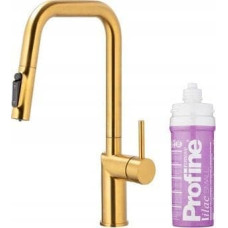 KFA Bateria kuchenna KFA DUERO PURE STYLE PULL-OUT BATERIA KUCHENNA Z FUNKCJĄ FILTRACJI WODY I WYCIĄGANĄ WYLEWKĄ + ZESTAW FILTRUJĄCY PROFINE LILAC S, BRUSHED GOLD