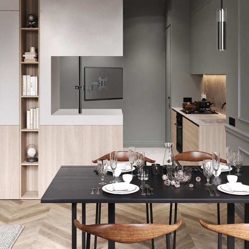 Maclean LED LCD Monitor mount on pole pipe 17-35