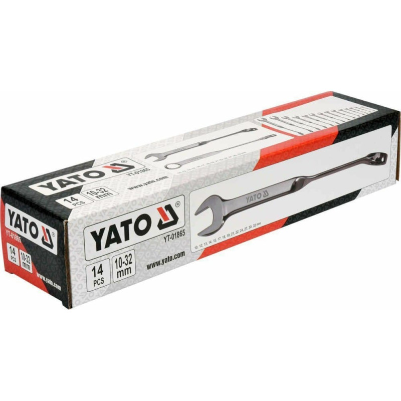 Yato `Klucz pł-oczk 10-32mm kpl. 14szt skręcony