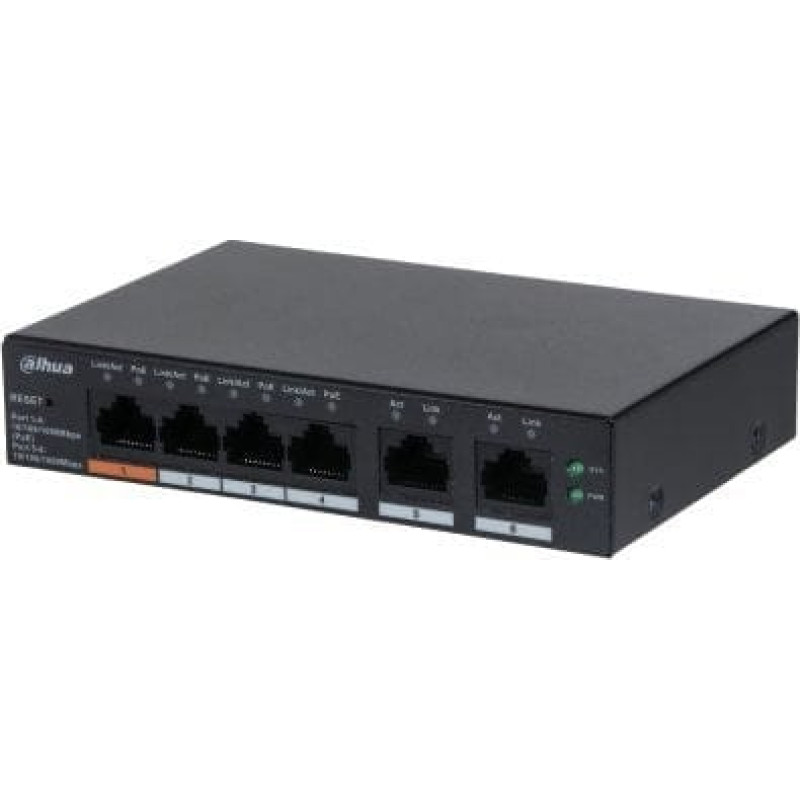 Dahua Technology Switch Dahua Technology DAHUA Switch||CS4006-4GT-60|Type L2|Desktop/pedestal|PoE ports 4|60 Watts|DH-CS4006-4GT-60