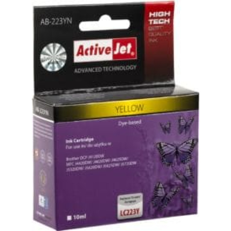 Activejet AB-223YN ink (replacement for Brother LC223Y; Supreme; 10 ml; yellow)
