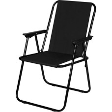Royokamp Krzesło turystyczne z podłokietnikami 57x44x75cm składane czarne