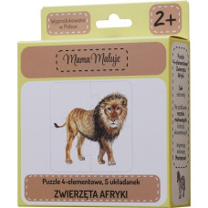 Mama Maluje Puzzle 4-elementowe Zwierzęta Afryki