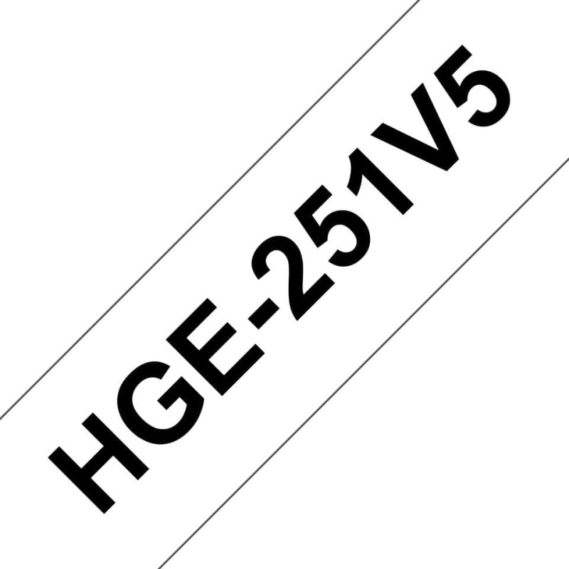 Brother BROTHER 5x HG251 tape cassette 24mmx8m white black laminate for P-touch P500PC 9700PC 9800PCN RL700S - HGE251V5