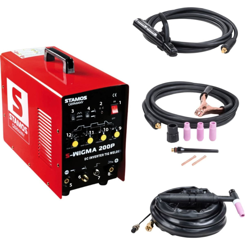 Stamos Spawarka S-WIGMA 200P TIG DC MMA 200A