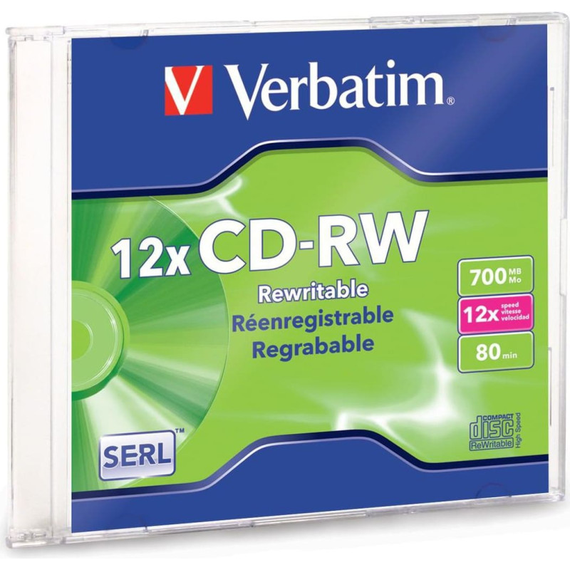 Verbatim CD-RW 8-12x 700MB 5P SL 43167