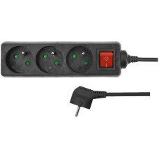 Awtools Listwa zasilająca AWTools 3 gniazda 3 m czarna (AW24686)