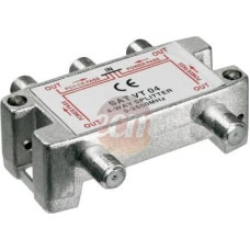 Goobay Rozdzielacz sygnału SAT splitter 1x F / 4x F 5-2500MHz (67003)