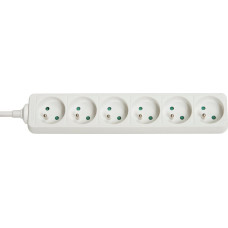 Lindy Kabel zasilający Lindy Lindy 73125 rozgałęziacz 6 x gniazdo sieciowe Wewnętrzna Biały