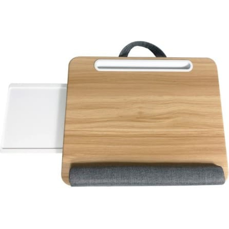 Techly Laptop stand for lap soft padding, extendable mouse shelf 410x335mm