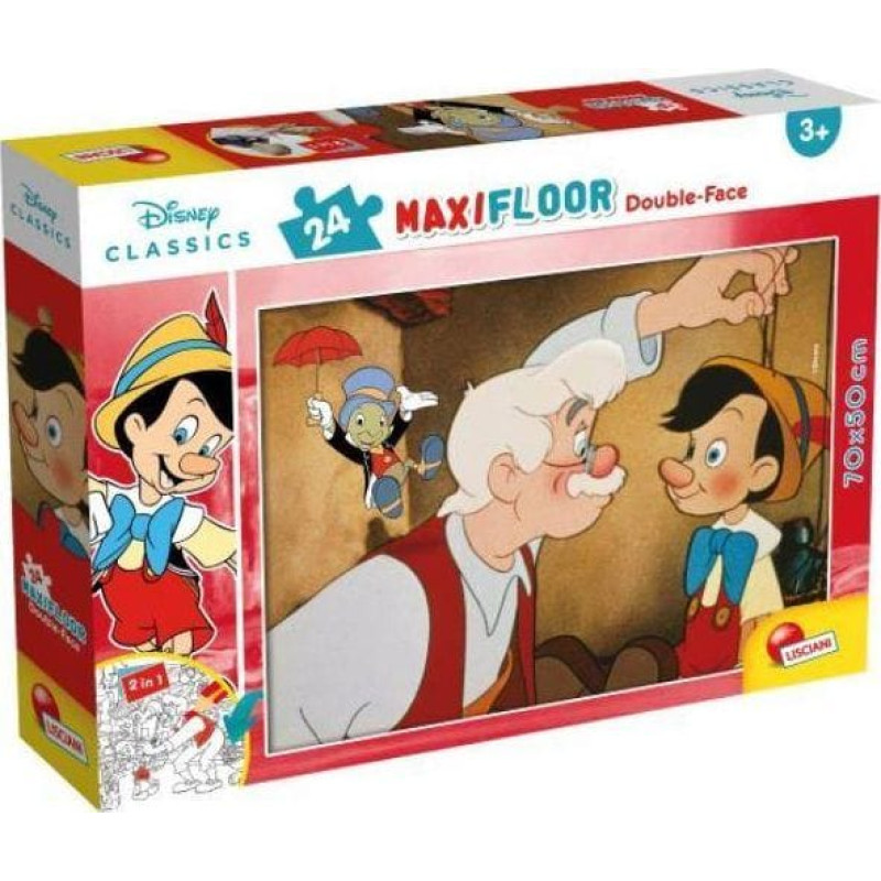 Lisciani Puzzle podłogowe dwustronne Maxi 24 Pinokio