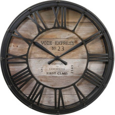 Atmosphera Brązowy zegar ścienny vintage 39 cm