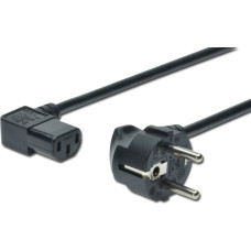 Diverse Kabel zasilający Diverse Euro/ IEC 320-C13, 1.8m, kątowy, czarny (AK-440102-018-S)