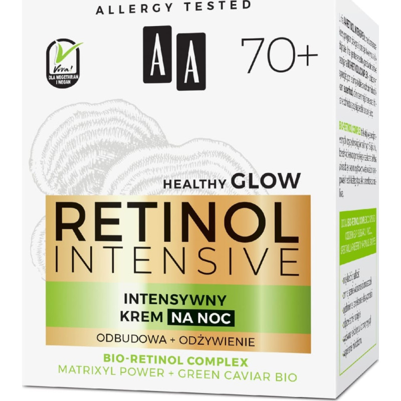 AA AA Retinol Intensive 70+ Intensywny Krem na noc - odżywienie + odbudowa 50ml
