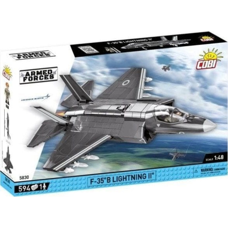 Cobi COBI 5830 Armed Forces Samolot myśliwski wielozadaniowy F-35B Lightning II Royal Air Force 594 klocki