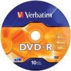 Verbatim DVD-R 16x 4.7GB 10P SP Matt Silver Wrap 43729