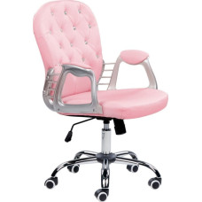Beliani Krzesło biurowe Beliani Krzesło biurowe regulowane ekoskóra różowe z kryształkami PRINCESS Lumarko!