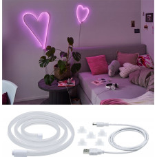 Paulmann Taśma LED Paulmann Neon Colorflex USB Strip Różowy 1m 4,5W 5V Biały Tworzywo sztuczne