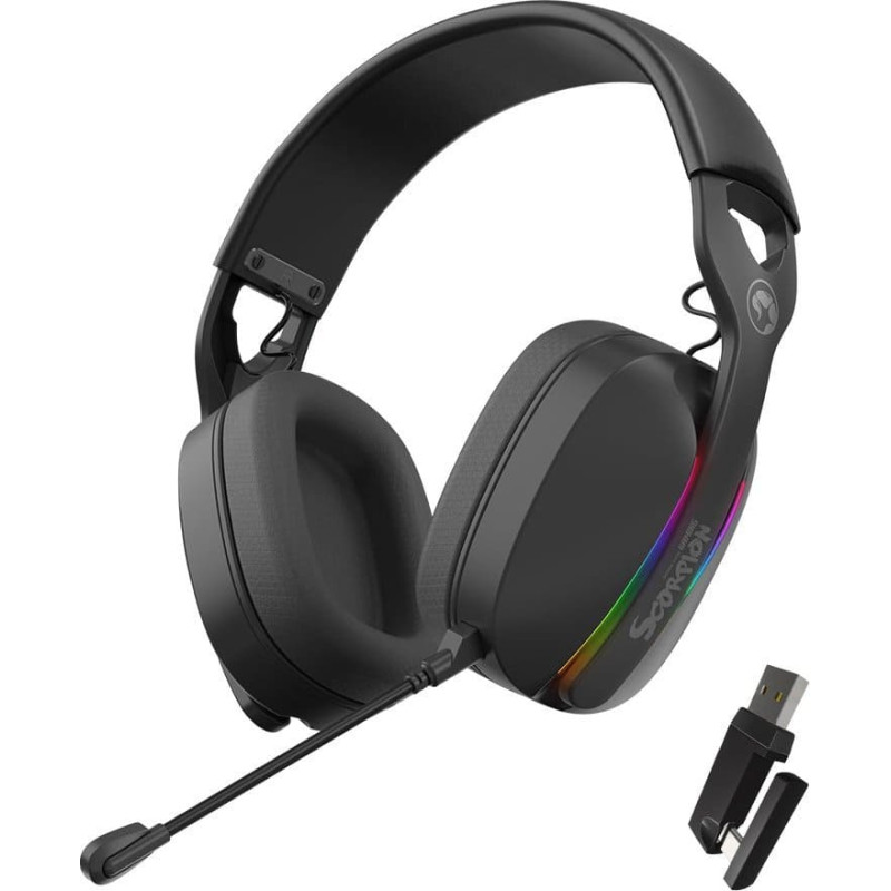 Marvo Słuchawki Marvo Marvo Pulz 70W, słuchawki, regulacja głośności, czarna, PS4, PS5, Xbox One, PC