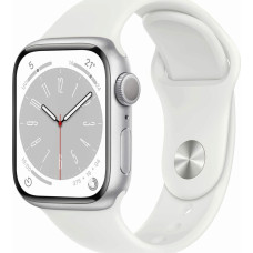 Apple Smartwatch Apple Watch 8 GPS 41mm Silver Alu Sport Biały  (MP6K3WB/A)