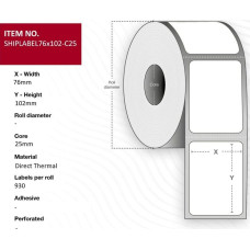 Capture Ship-label 76 x 102mm, Core