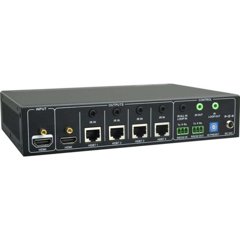 Vivolink HDBT splitter 1x4 with loop