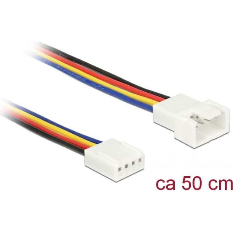 Delock 4-pin - 4-pin, 0.5m, Wielokolorowy (85362)