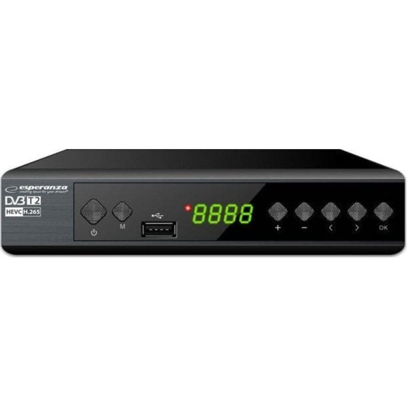 Esperanza Tuner TV Esperanza Esperanza tuner cyfrowy dvb-t2 h.265/hevc ev111p
