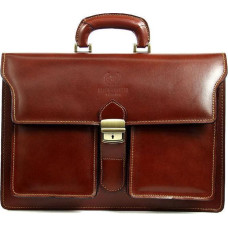 Paolo Peruzzi Włoska teczka skórzana męska Paolo Peruzzi N02 brązowa