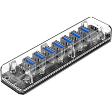 Orico HUB USB Orico Orico Aktywny hub 7*USB-A 5Gbps przezroczysty