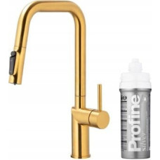 KFA Bateria kuchenna KFA DUERO PURE STYLE PULL-OUT BATERIA KUCHENNA Z FUNKCJĄ FILTRACJI WODY I WYCIĄGANĄ WYLEWKĄ + ZESTAW FILTRUJĄCY PROFINE SILVER S, BRUSHED GOLD