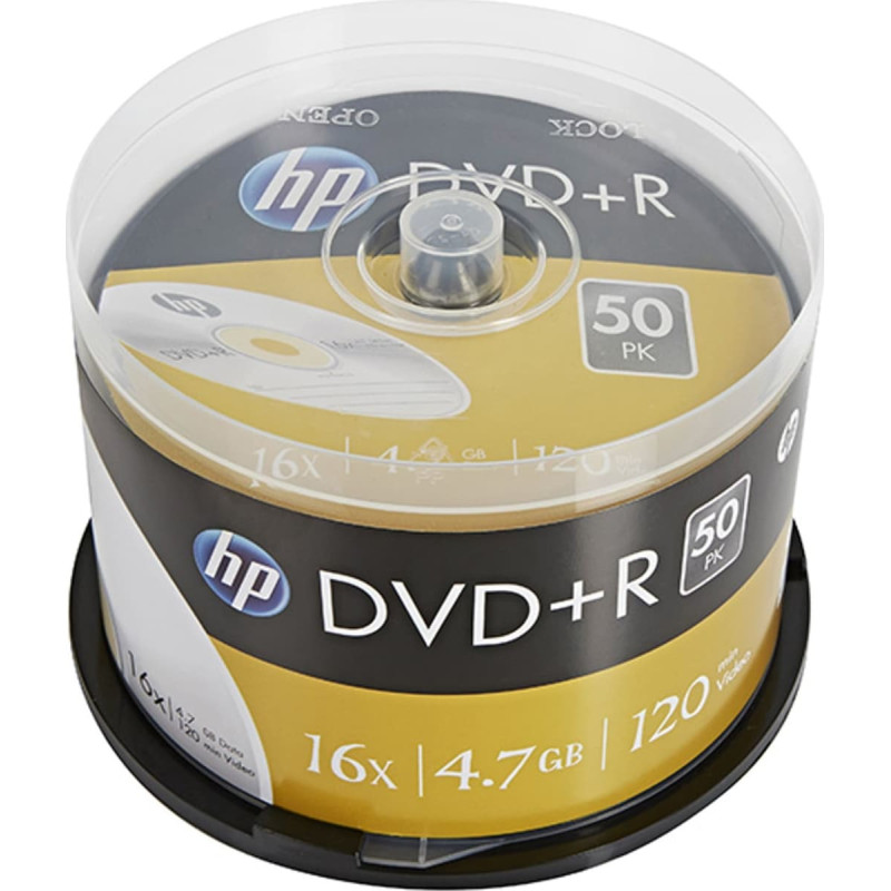 HP HP DVD+R | 4.7GB | x16 | cake 50 | 12cm | bez moÅ¼liwoÅci nadruku