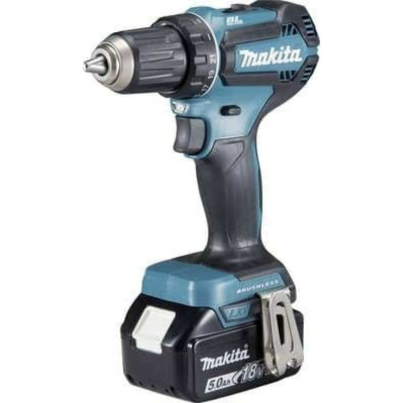 Makita Akku-Bohrschrauber DDF485RTJ, 18Volt (blau/schwarz, 2x Li-Ionen-Akku 5,0Ah, MAKPAC Gr.2)