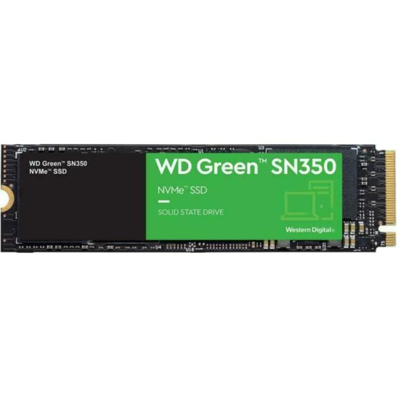 Western Digital SSD Green SN350 1TB M.2 PCIE NVMe QLC Write speed 2500 MBytes/sec Read speed 3200 MBytes/sec