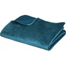 Dekoracja Domu Narzuta Leaf Blue 240x260 cm welurowa
