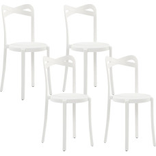 Shumee Zestaw 4 krzeseł do jadalni biały CAMOGLI