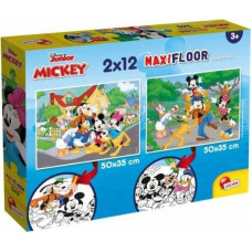 Lisciani Puzzle Supermaxi 2x12 Myszka Mikki