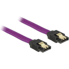 Delock SATA - SATA, 0.5m, Fioletowy (83691)