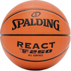 Spalding Piłka do koszykówki Spalding React TF-250 : Kolor - Brązowy, Rozmiar - 5