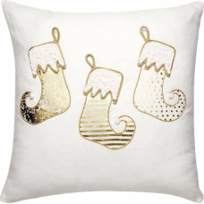 L´oca Nera L´Oca Nera padded cushion with Christmas socks 45x45 cm
